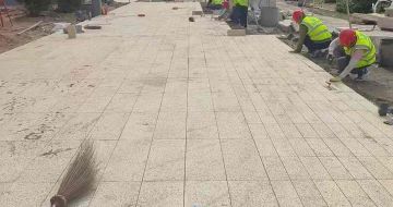 包头黄金麻荔枝面地铺案例