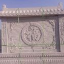 包头 芝麻白花岗岩屏风，照壁，影壁
