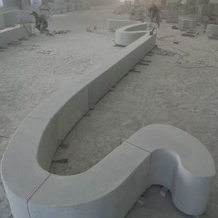 包头 花岗岩整石坐凳拼装