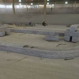 包头 芝麻白整石坐凳（光面+自然面）