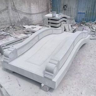 包头 芝麻灰花岗岩园林景观 小石桥