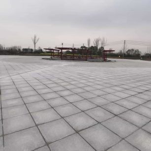 包头 芝麻白火烧面-公园广场地铺效果