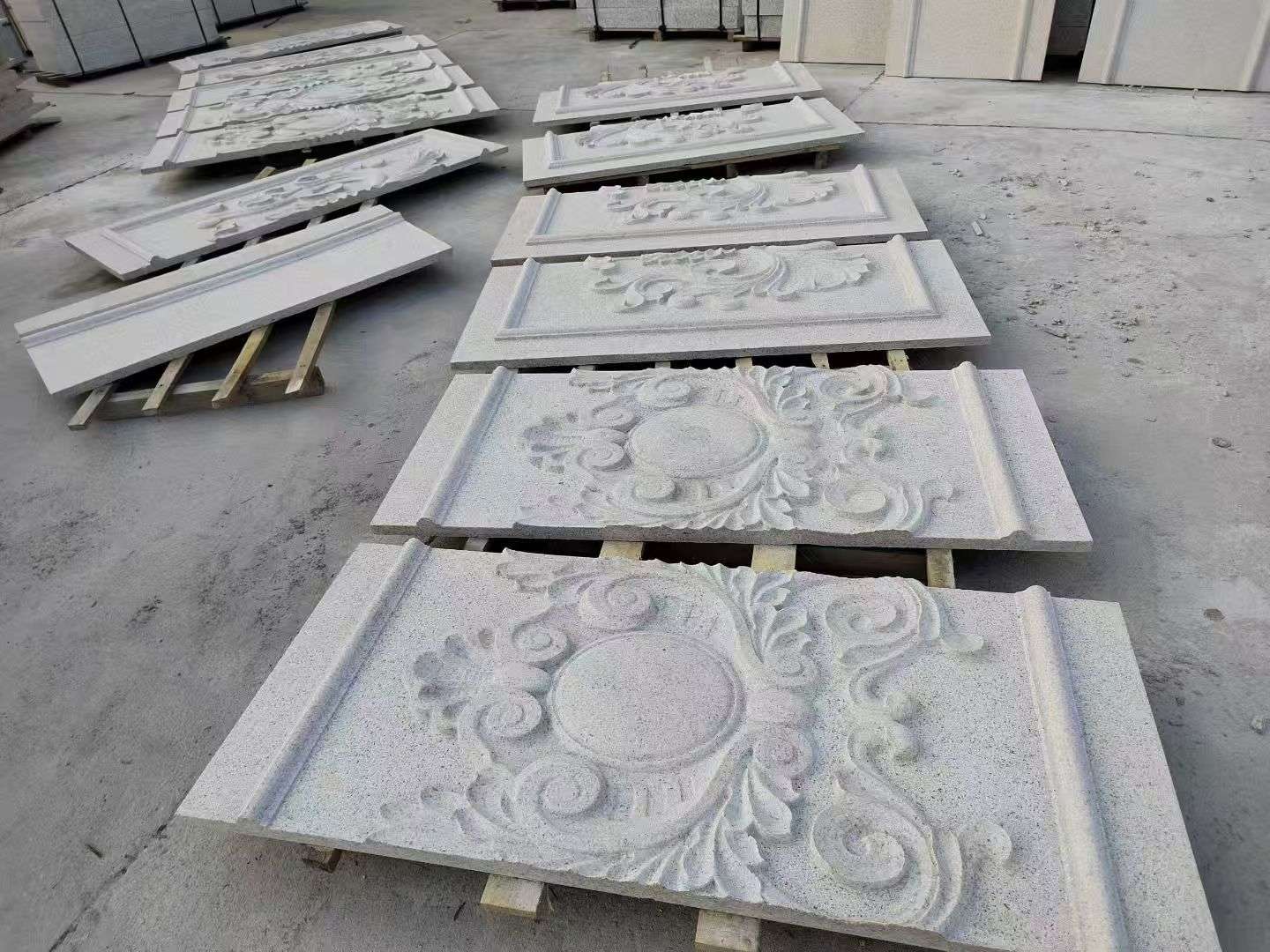 包头 芝麻白干挂雕花板