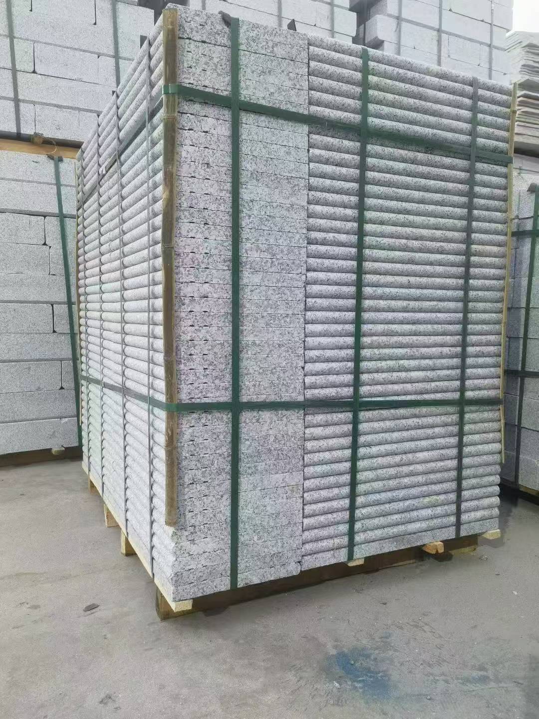 包头 芙蓉白3公分厚磨圆边、拉槽，楼梯踏步