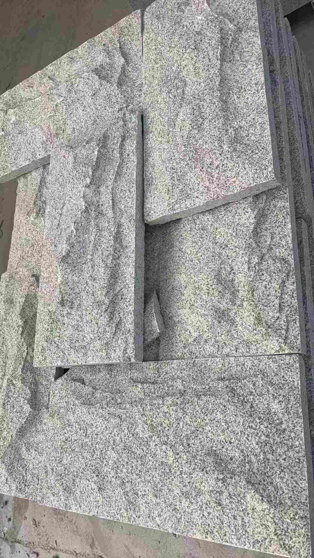 包头 芝麻白自然面花岗岩成品板