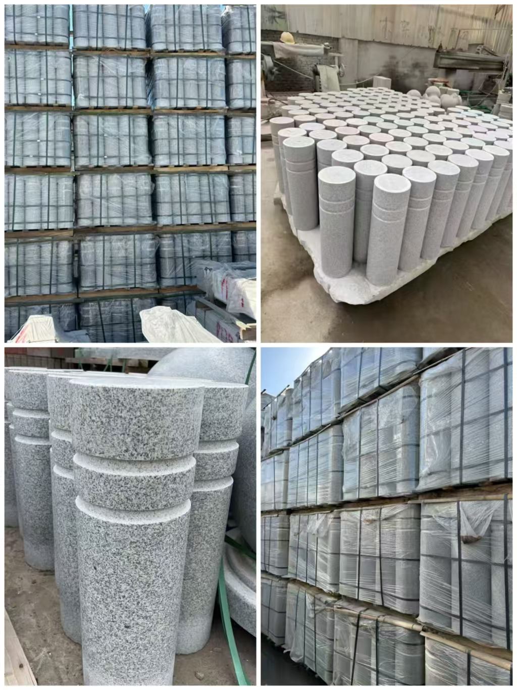 包头 芝麻白花岗岩挡车柱、隔离柱多少钱